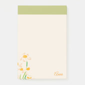 Custom sweet waterverf bloemen roze Groen Post-it® Notes (Voorkant)