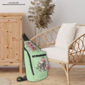 Custom Sweet waterverf floral skull Greenery Sling Bag