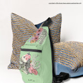 Custom Sweet waterverf floral skull Greenery Sling Bag