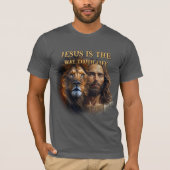 Custom T-shirt JEZUS IS DE MANIER WAAROP WAARHEID  (Voorkant)