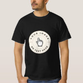 Custom T-shirt - Zwart Uw afbeelding of tekst hier (Voorkant)