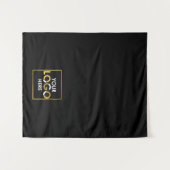 Custom Table Runner Banner Business Logo Zwart Wandkleed (Voorkant (horizontaal))