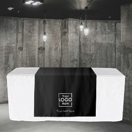 Custom Table Runner Banner Business Logo Zwart Wandkleed