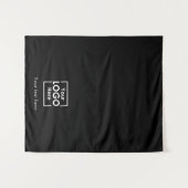 Custom Table Runner Banner Business Logo Zwart Wandkleed (Voorkant (horizontaal))