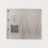 Custom Table Runner Banner Linen Business QR Code Wandkleed (Voorkant (horizontaal))