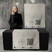 Custom Table Runner Banner Linen Business QR Code Wandkleed