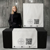 Custom Table Runner Banner Linen Business QR Code Wandkleed