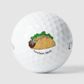 Custom Taco Design Golf Balls - Funny Taco Humor Golfballen (Voorkant)