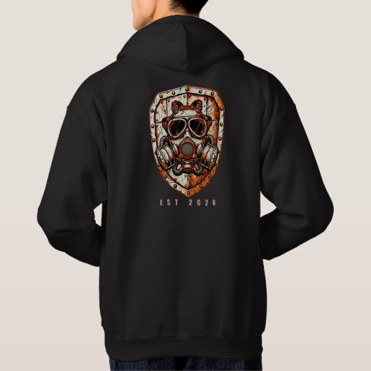 Custom Tactical Gas Mask Operator Pullover Hoodie (Achterkant)