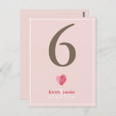 CUSTOM TAFELNUMMER schattige moderne vingerafdruk (Voorkant / Achterkant)