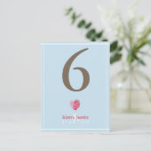 CUSTOM TAFELNUMMER schattige moderne vingerafdruk (Staand voorkant)