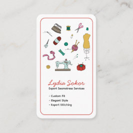 Custom Tailoring & Alterations Seamstress  Visitekaartje