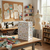 Custom Tailoring Tools Pattern Gift Bag Medium Cadeauzakje