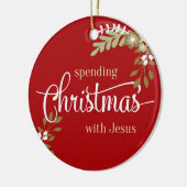 Custom-tante Margaret Keramisch Ornament (Links)