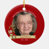 Custom-tante Margaret Keramisch Ornament (Achterkant)
