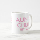 Custom Tante Mok Nieuwe Baby Zwangerschap Aankondi (Voorkant rechts)