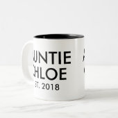 Custom Tante Mok Nieuwe Baby Zwangerschap Aankondi (Voorkant links)