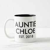 Custom Tante Mok Nieuwe Baby Zwangerschap Aankondi (Links)