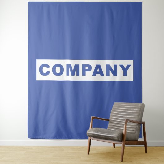 Custom Tapestry Business Logo Company Wandkleed (In situ)