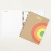 Custom Target Rainbow Pink, Mocha Brown Planner (Display)