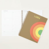 Custom Target Rainbow Pink, Mocha Brown Planner (Display)