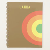 Custom Target Rainbow Pink, Mocha Brown Planner (Voorkant)