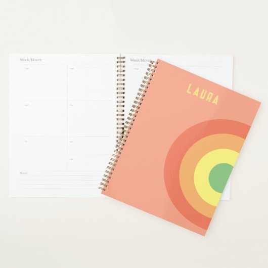 Custom Target Rainbow Pink, Perzik Planner (Display)