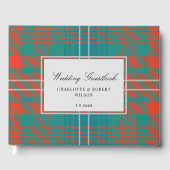 Custom Tartan Rustic Wilson Plaid Wedding Gastenboek (Voorkant)