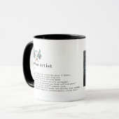 Custom Tattoo Artist Definition Personalized Mug Mok (Voorkant links)