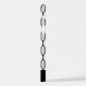 Custom Taupe Beige Tan Grijs Wit Zwart Ogee Waves iPhone Hoesje (Linkerkant)