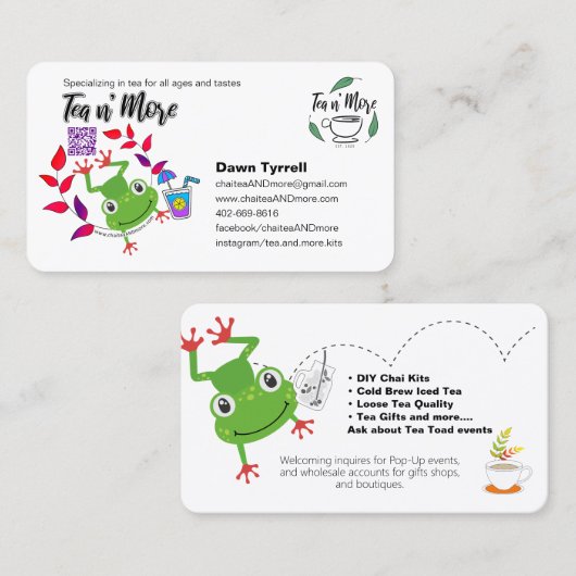 Custom Tea Company Visitekaartje (Voorkant / Achterkant)
