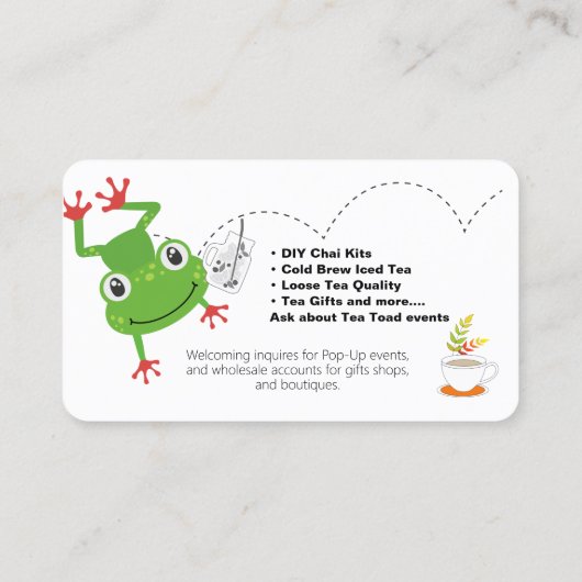 Custom Tea Company Visitekaartje (Achterkant)