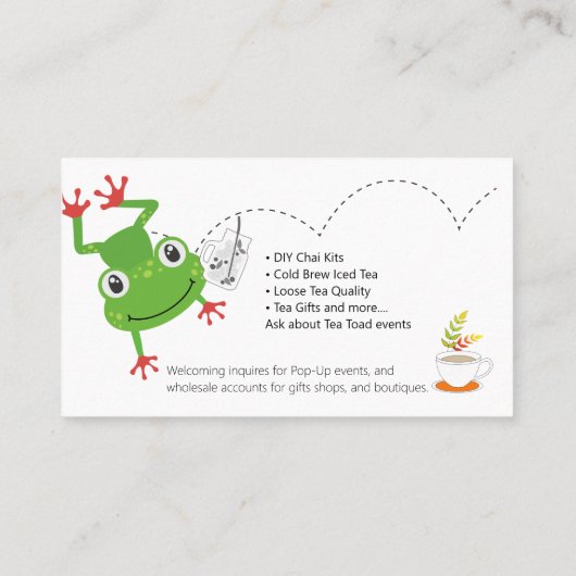 Custom Tea Company Visitekaartje (Achterkant)