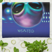 Custom Tea Towel Alien neemt me mee naar je feest Theedoek (Gevouwen)