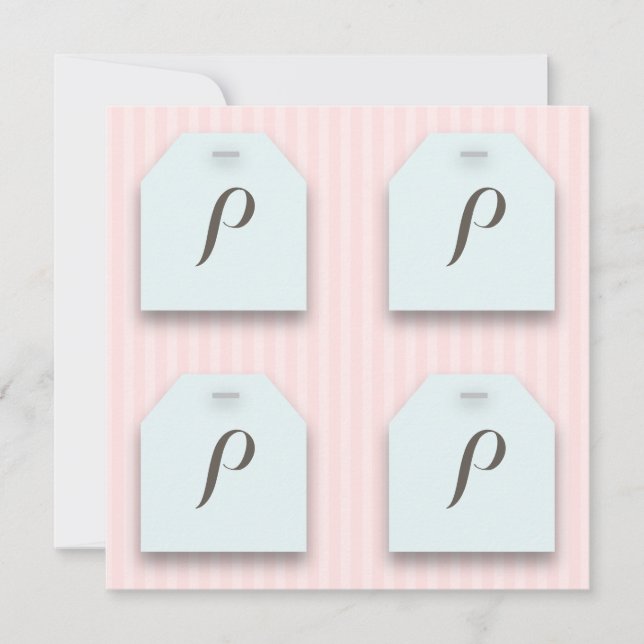 CUSTOM Teabag Label on Pink Tea Party (Voorkant)