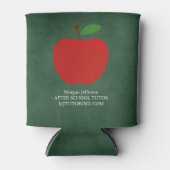 Custom Teacher Apple Chalkboard Schattigee School Blikjeskoeler (Voorkant)