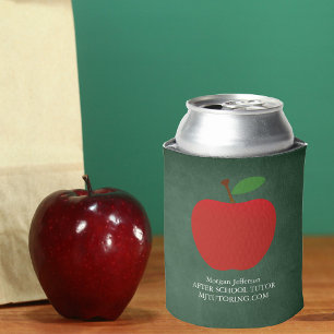 Custom Teacher Apple Chalkboard Schattigee School Blikjeskoeler