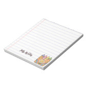 Custom Teacher Appreciation Flower Power Notitieblok (Linkerzijde)