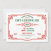 Custom Teacher Appreciation Gift Certificate Kaart (Voorkant)