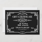 Custom Teacher Appreciation Gift Certificate Kaart (Voorkant)