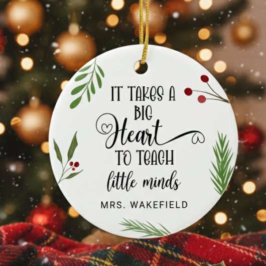 Custom Teacher Appreciation Gift Kerstmis Keramisch Ornament