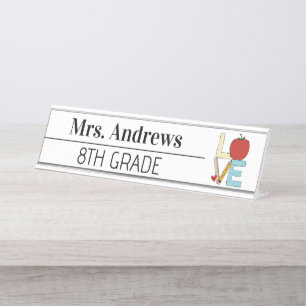 Custom Teacher Appreciation Terug naar school Gift Bureau Naambordje