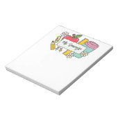 Custom Teacher Back to School & Teacher Notitieblok (Linkerzijde)