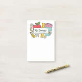 Custom Teacher Back to School & Teacher  Post-it® Notes (Op bureau)