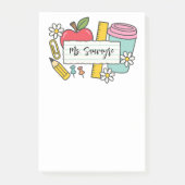Custom Teacher Back to School & Teacher Post-it® Notes (Voorkant)