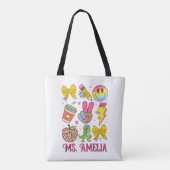 Custom Teacher Bag, Custom Back to School Bag Tote Bag (Achterkant)