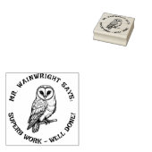 Custom Teacher Barn Owl Stamp – Schattige "Superb  Rubberstempel (Gestempeld)