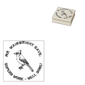 Custom Teacher Blue Jay Stamp Schattige "Superb Wo Rubberstempel (Gestempeld)