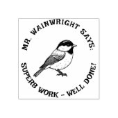 Custom Teacher Chickadee Stempel Schattige "Superb (Afrduk)