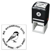 Custom Teacher Chickadee Stempel Schattige "Superb (In situ)